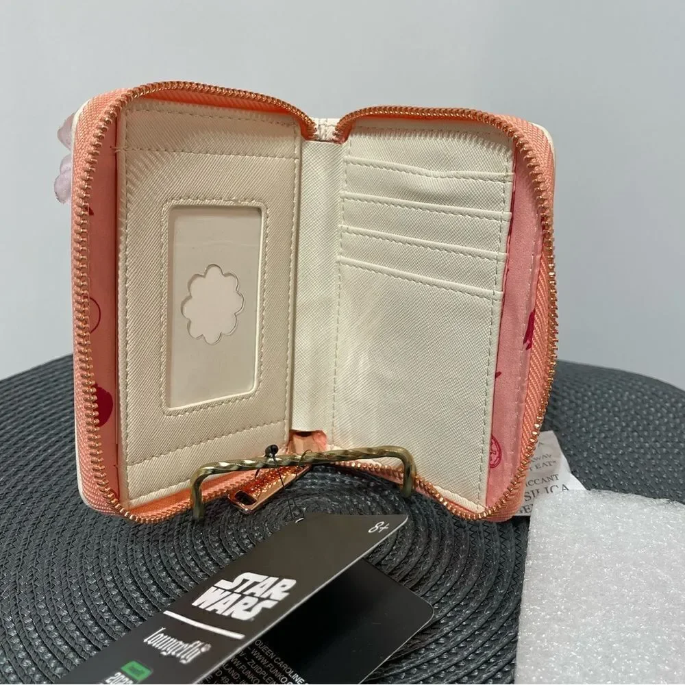 Loungefly Star Wars Princess Leia Floral Small Zip Wallet NWT - Picture 6 of 6